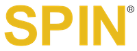 The word SPIN in yellow sans-serif capital letters with a trademark sign