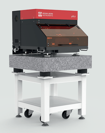 Scientific apparatus on a rolling cart