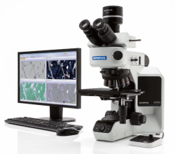 Microscope and flatscreen display